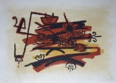 Litografia Lam - El ultimo viaje del buque fantasma