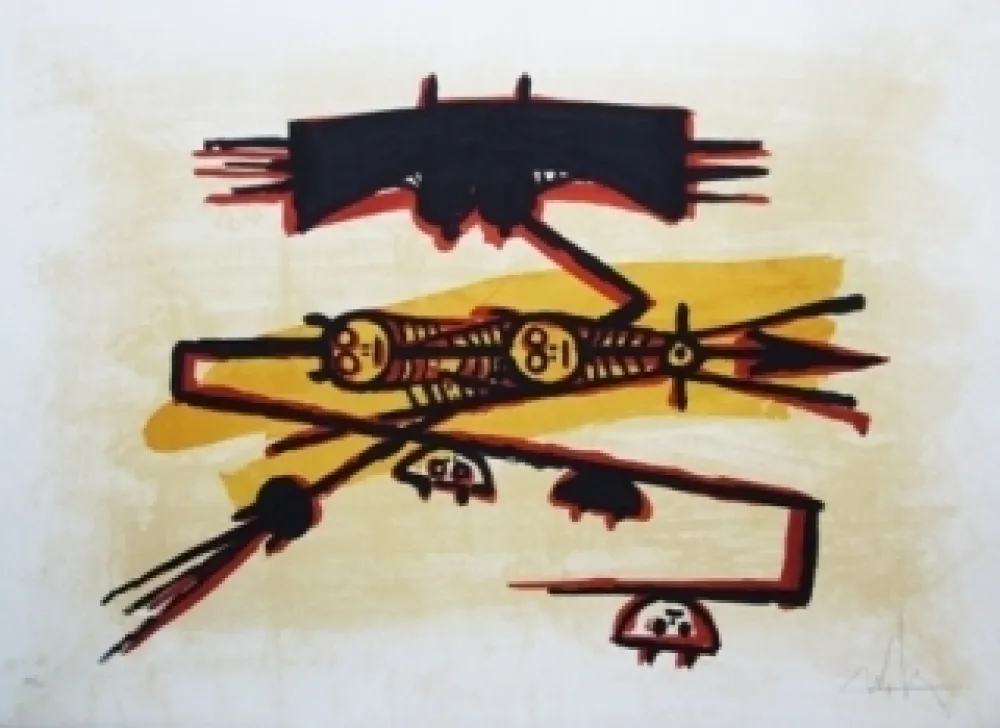 Litografia Lam - El ultimo viaje del buque fantasma