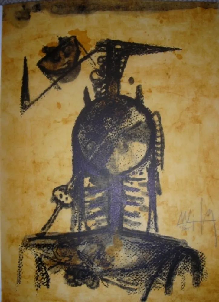 Litografia Lam - Jean Cassou: vingt-deux poèms