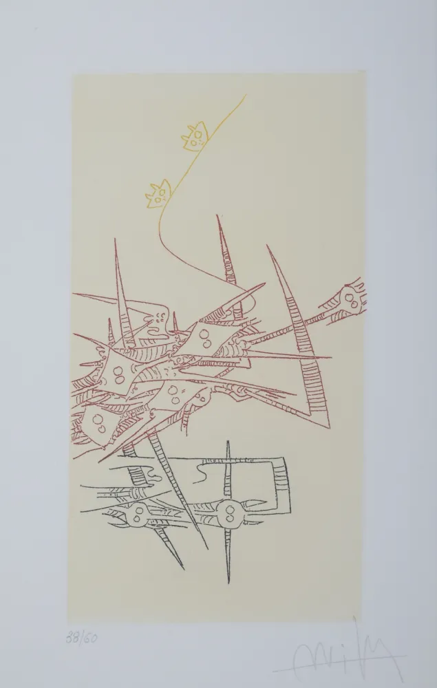 Gravura Lam - L'Antichambre de la nature, 1966 - Hand-signed