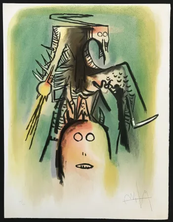 Litografia Lam - Le Regard Vertical 7306 (Multiplies des membres des loa)