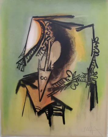 Litografia Lam - Les loa petro enfantent dans la danse