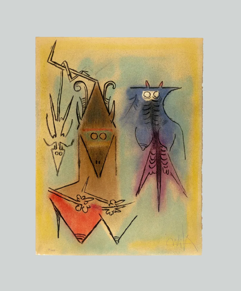 Litografia Lam - Pleni Luna - Démons familiers