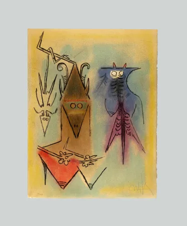 Litografia Lam - Pleni Luna - Démons familiers