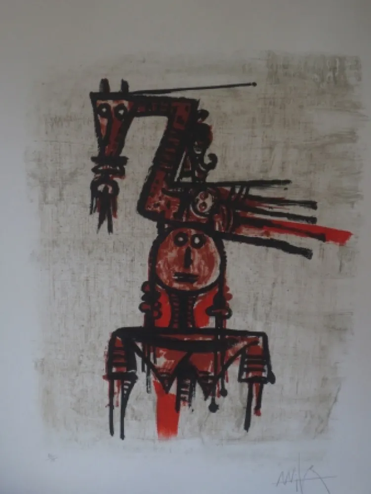 Litografia Lam - Sans titre