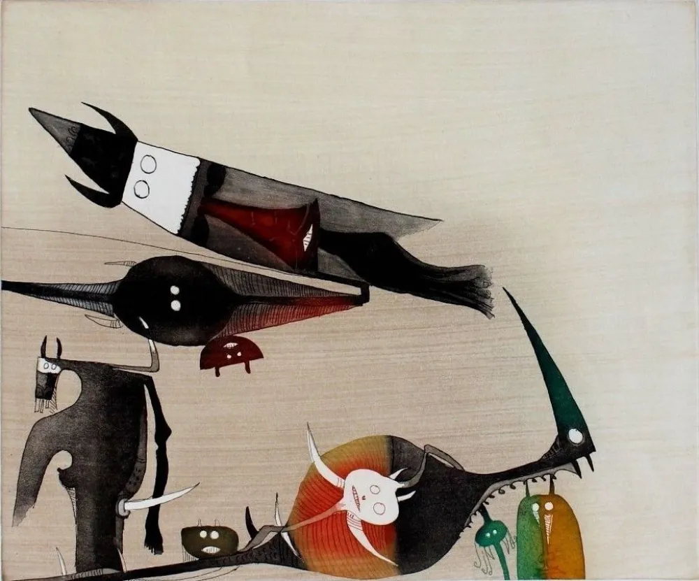 Água-Forte E Água-Tinta Lam - Sans titre - XXe siecle plate #5