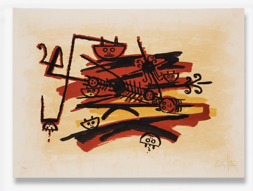 Litografia Lam - Ultimo viaje del buque fantasma