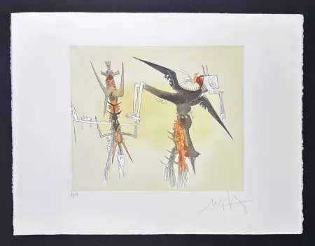Gravura Lam - Wifredo Lam (1902 - 1982) - Untitled - Aquatint etching on Arches paper - 1979