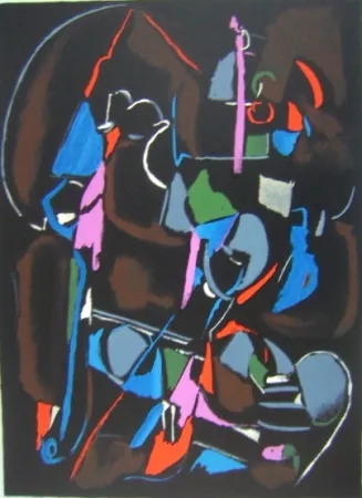 Litografia Lanskoy - Composition noir 4