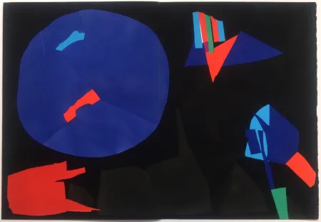 Estêncil Lanskoy - CORTÈGE. Pochoir original (1959)