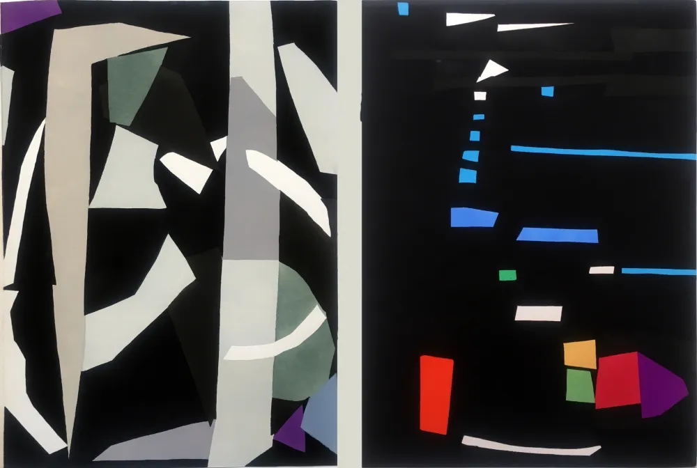 Estêncil Lanskoy - CORTÈGE. Pochoirs originaux n° 22 et n° 23 (1959)