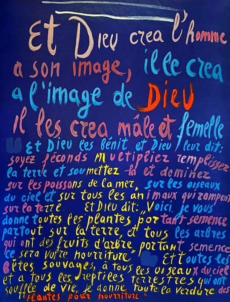 Litografia Lanskoy - Et Dieu crea l'homme à son image