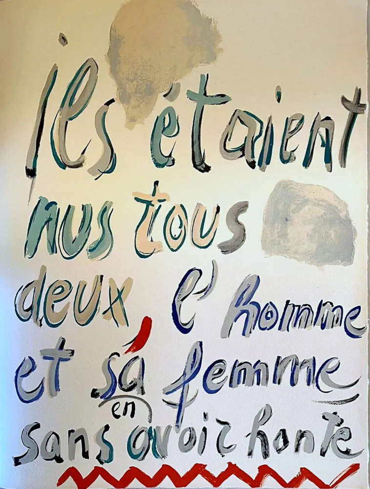 Litografia Lanskoy - Ils étaient nus tout deux