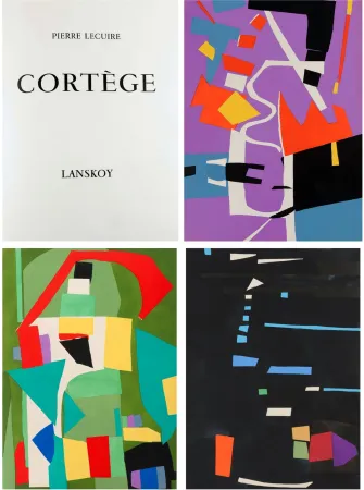Livro Ilustrado Lanskoy - Pierre Lecuire : CORTÈGE. 24 pochoirs (ex. de tête avec suite complète) 1959.