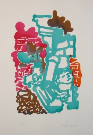 Litografia Lapicque - Le mont Palatin