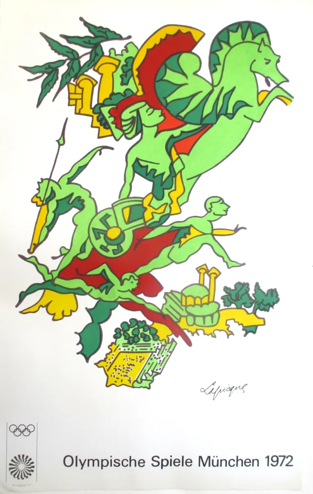 Litografia Lapicque - Olympic Games 1972, original lithograph