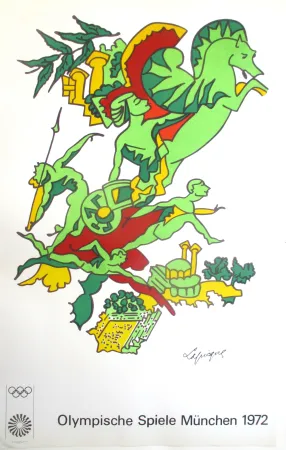 Litografia Lapicque - Olympic Games 1972, original lithograph