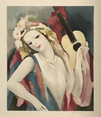 Água-Forte E Água-Tinta Laurencin - Femme a la Guitare