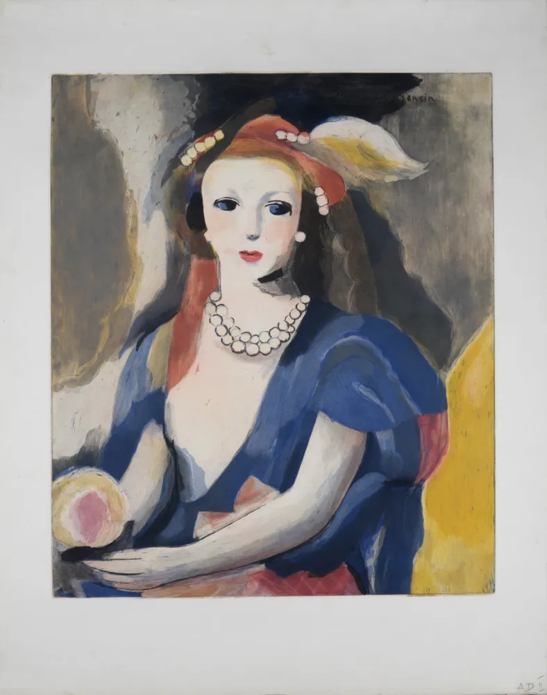 Água-Forte Laurencin - Jeune femme au collier de perles, circa 1980