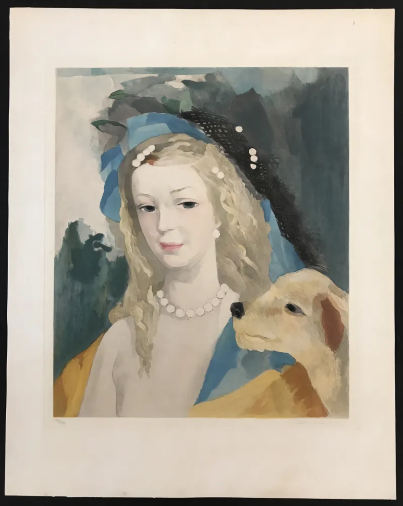Água-Forte E Água-Tinta Laurencin - Jeune Fille Avec Chien