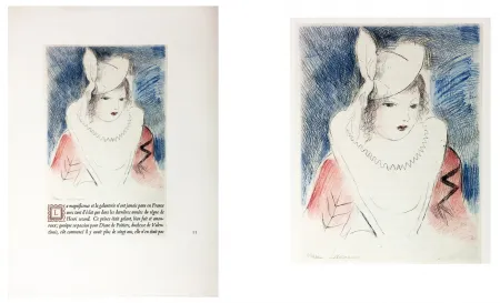 Água-Forte Laurencin - LA PRINCESSE DE CLÈVES (Pl. II signée au crayon). 1947