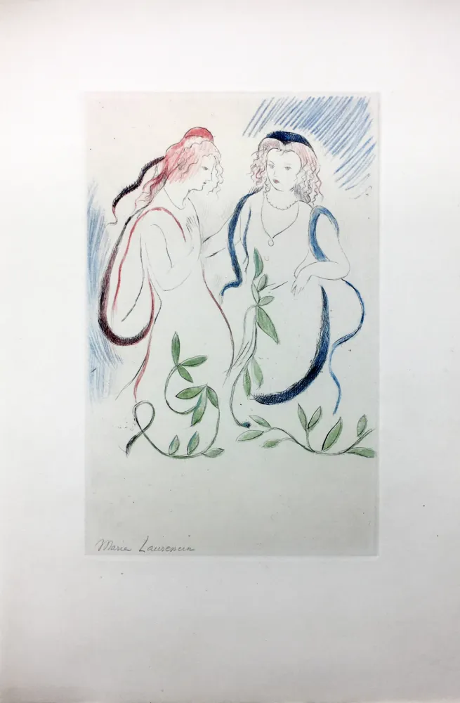 Água-Forte Laurencin - LA PRINCESSE DE CLÈVES (Pl. VI signée au crayon). 1947