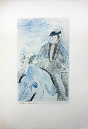 Água-Forte Laurencin - LA PRINCESSE DE CLÈVES (Pl. VIII signée au crayon). 1947