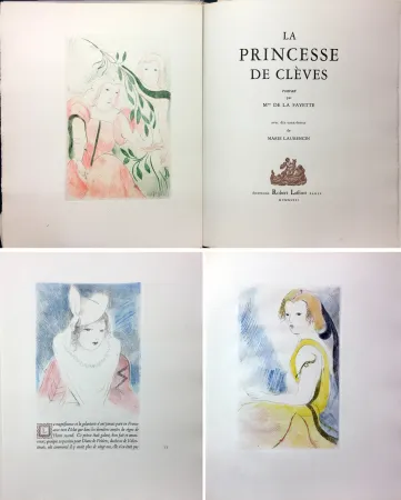 Livro Ilustrado Laurencin - Mme de Lafayette : LA PRINCESSE DE CLÈVES. 10 gravures originales en couleurs de Marie Laurencin (1947) ‎ 