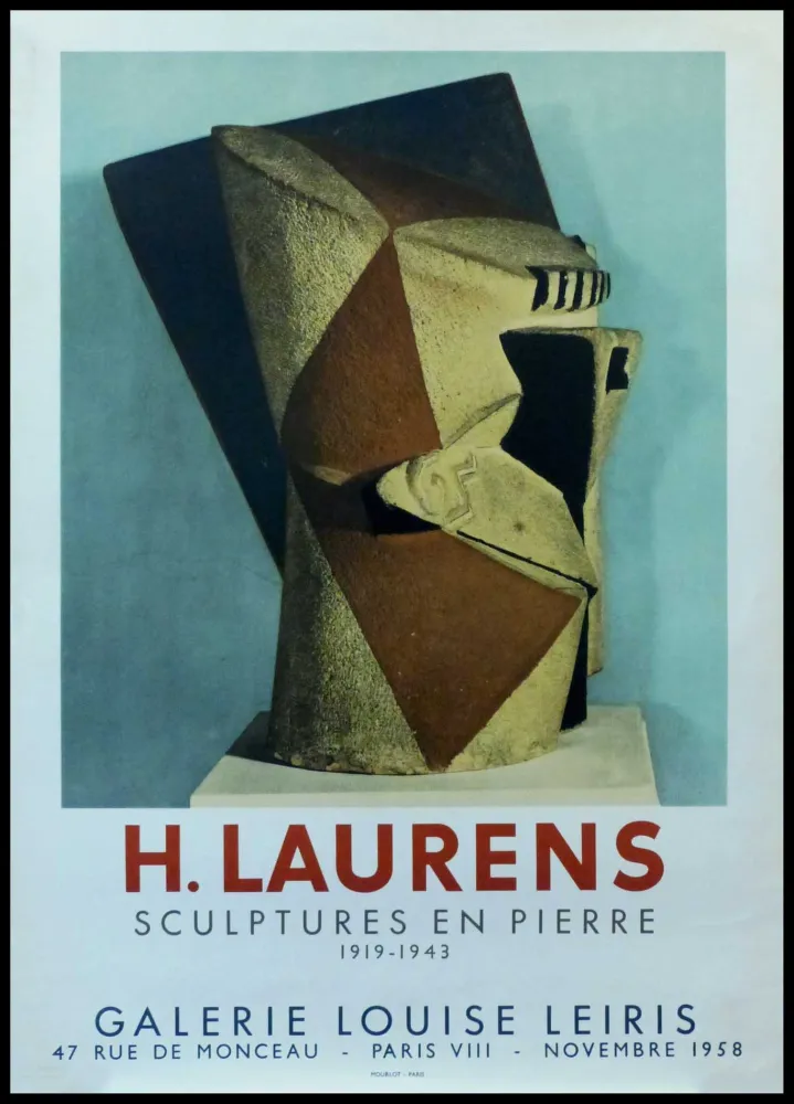 Cartaz Laurens - H. LAURENS - GALERIE LOUISE LEIRIS SCULPTURES EN PIERRE 