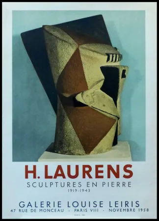 Cartaz Laurens - H. LAURENS - GALERIE LOUISE LEIRIS SCULPTURES EN PIERRE 