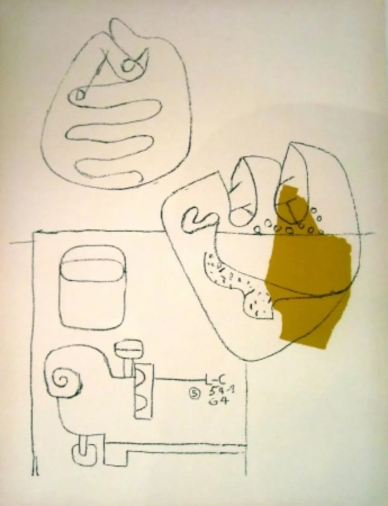 Litografia Le Corbusier - Crossed Hands