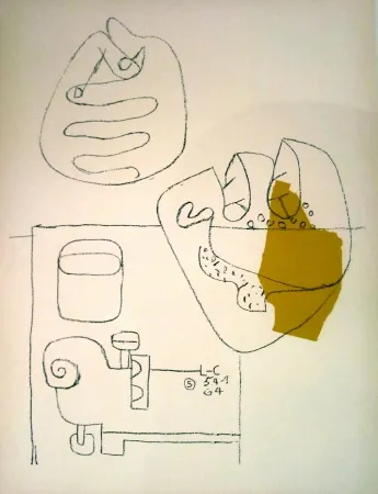 Litografia Le Corbusier - Crossed Hands