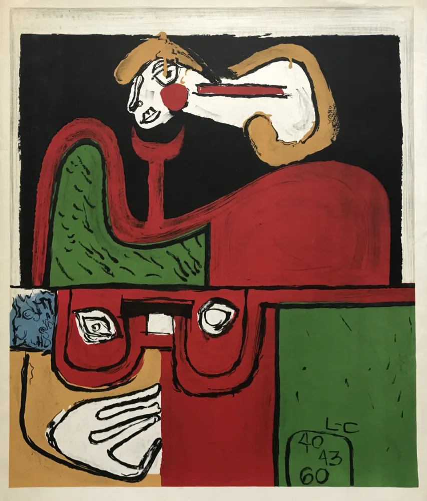 Litografia Le Corbusier - Portrait