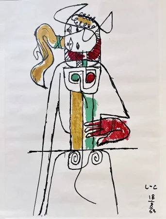 Litografia Le Corbusier - Taurus, 1963
