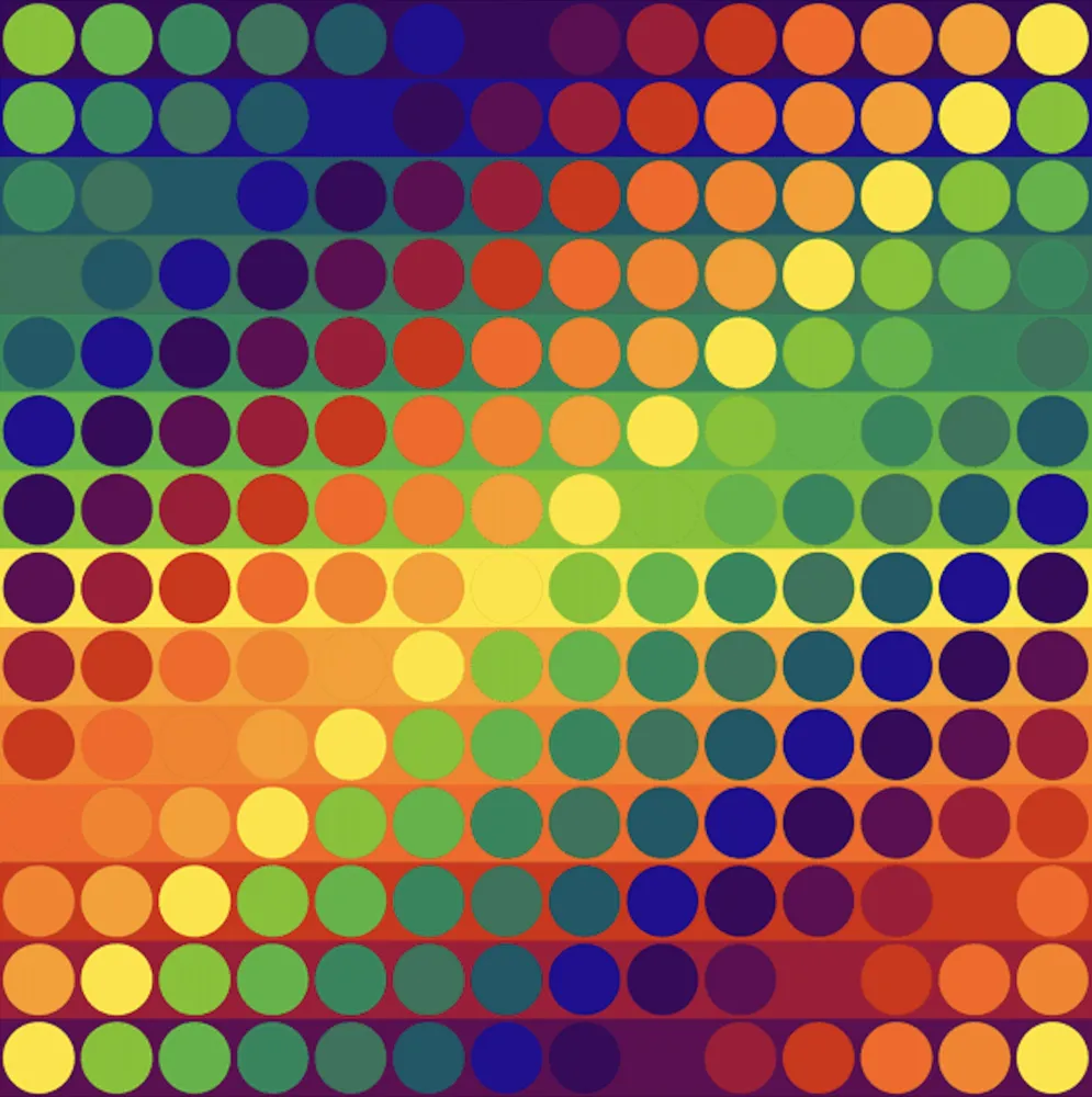 Litografia Le Parc - Color Secuencia 9