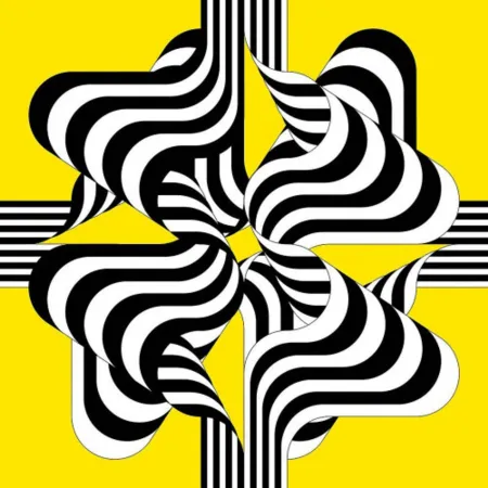 Litografia Le Parc - Larga marcha, 4 bifurcaciones, 1