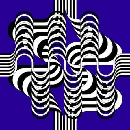 Litografia Le Parc - Larga marcha, 4 bifurcaciones  