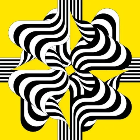 Litografia Le Parc - Larga marcha, 4 bifurcaciones 