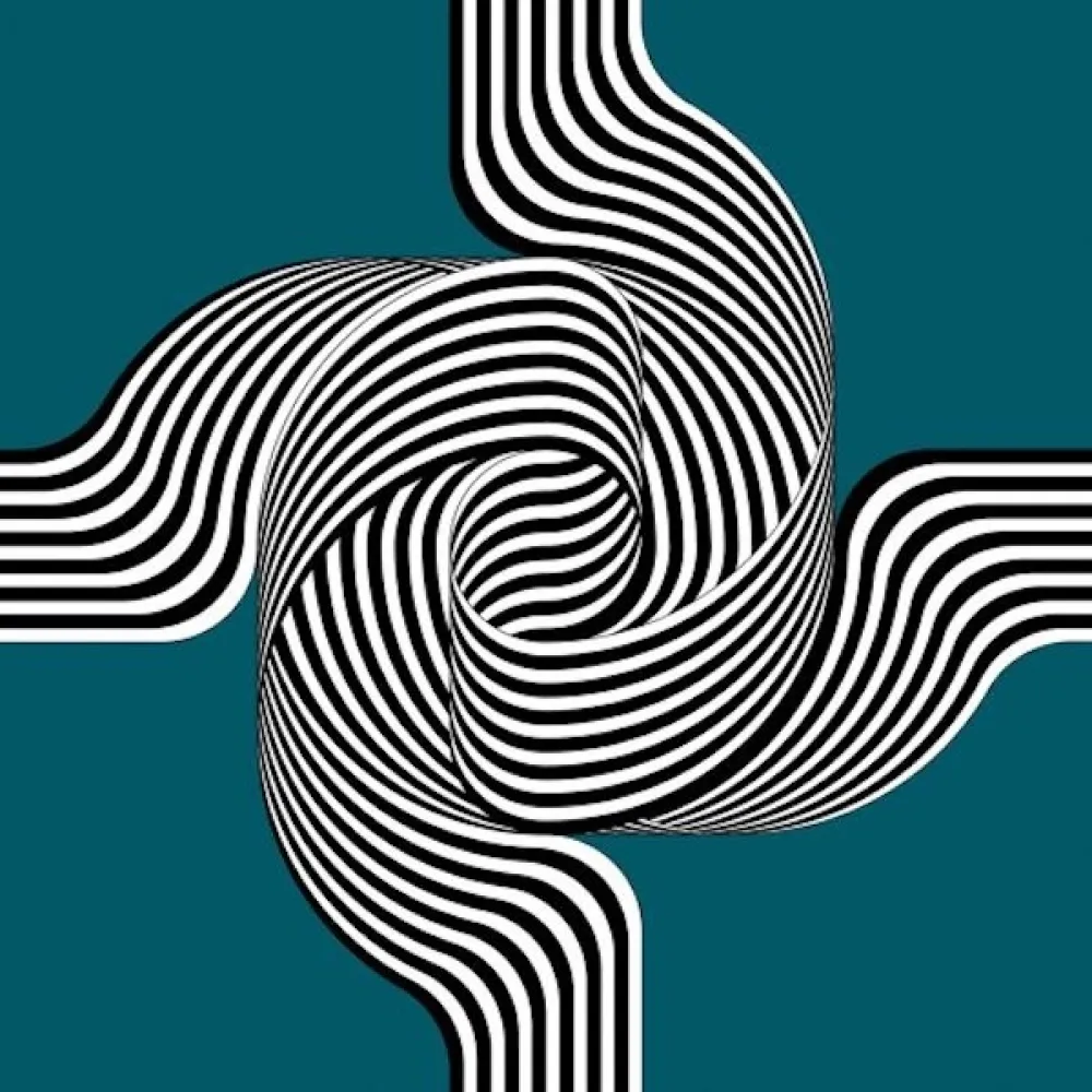 Litografia Le Parc - Larga marcha, 4 bifurcaciones  