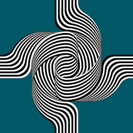 Litografia Le Parc - Larga marcha, 4 bifurcaciones  