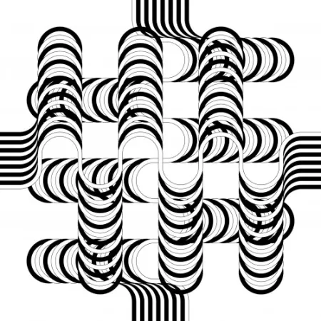 Litografia Le Parc - Larga marcha, 4 bifurcaciones, 12