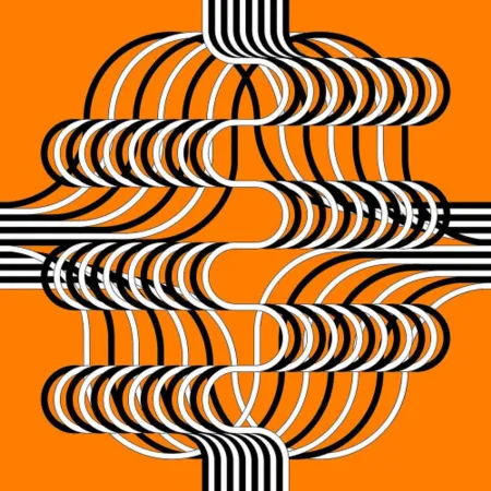 Litografia Le Parc - Larga marcha, 4 bifurcaciones, 13