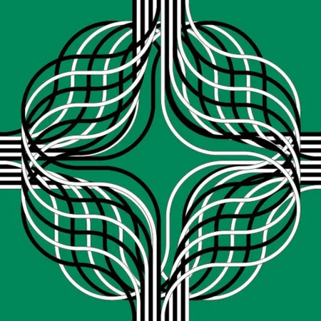 Litografia Le Parc - Larga marcha, 4 bifurcaciones, 4