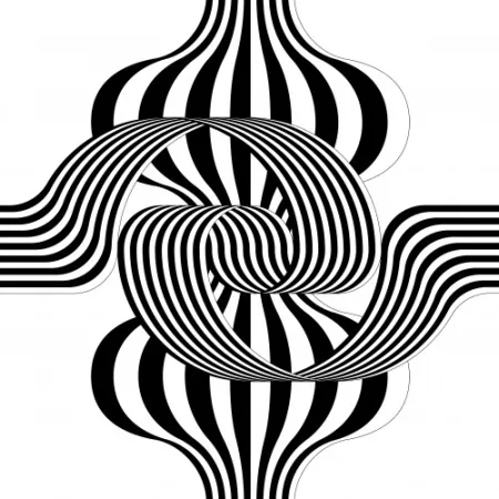 Litografia Le Parc - Larga marcha, 4 bifurcaciones, 5