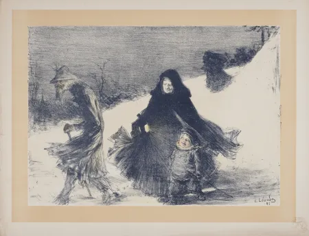 Litografia Léandre - Noël, 1897