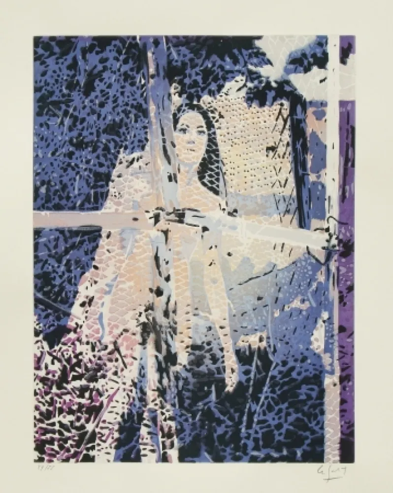 Água-Forte E Água-Tinta Leboul'ch - Jeune fille au grillage