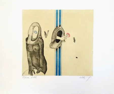 Litografia Lecomte Rard - Le Nu