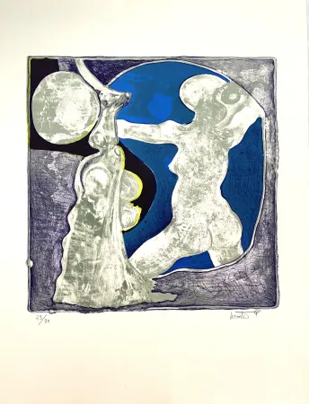 Litografia Lecomte Rard - Le Nu au miroir