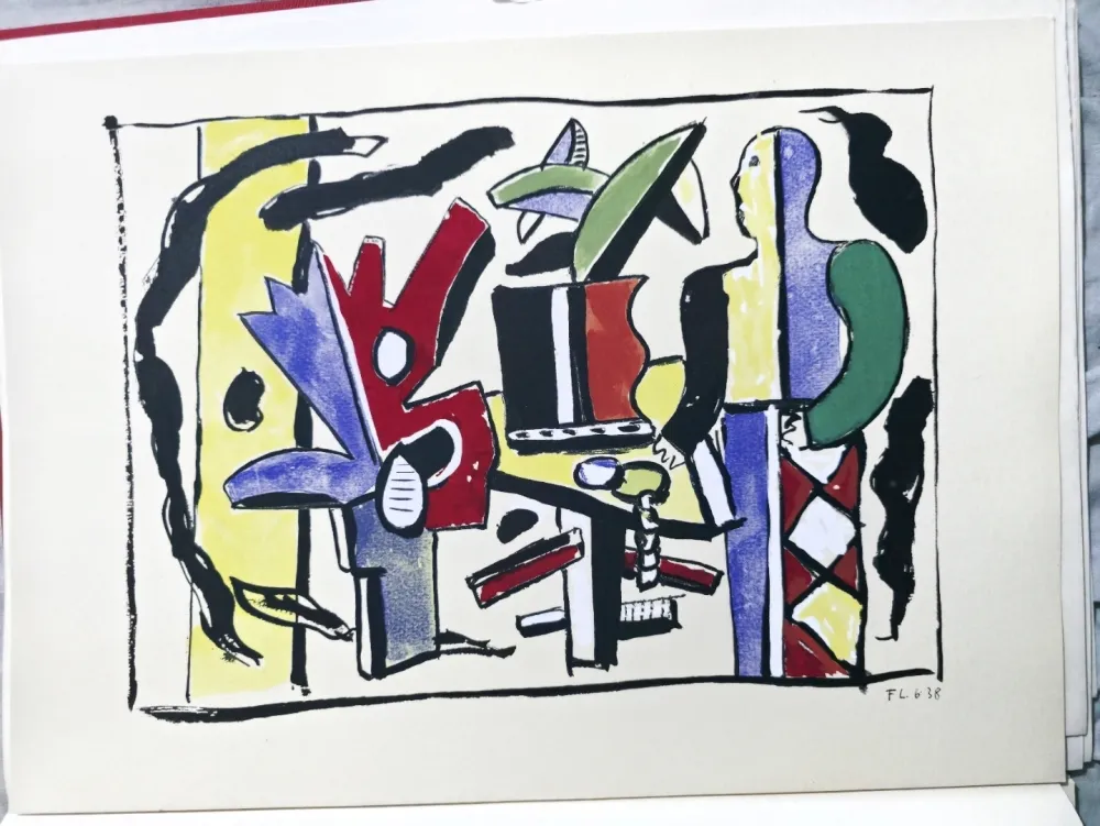 Estêncil Leger - Fernand Léger, L'Artiste dans le Studio pochoir