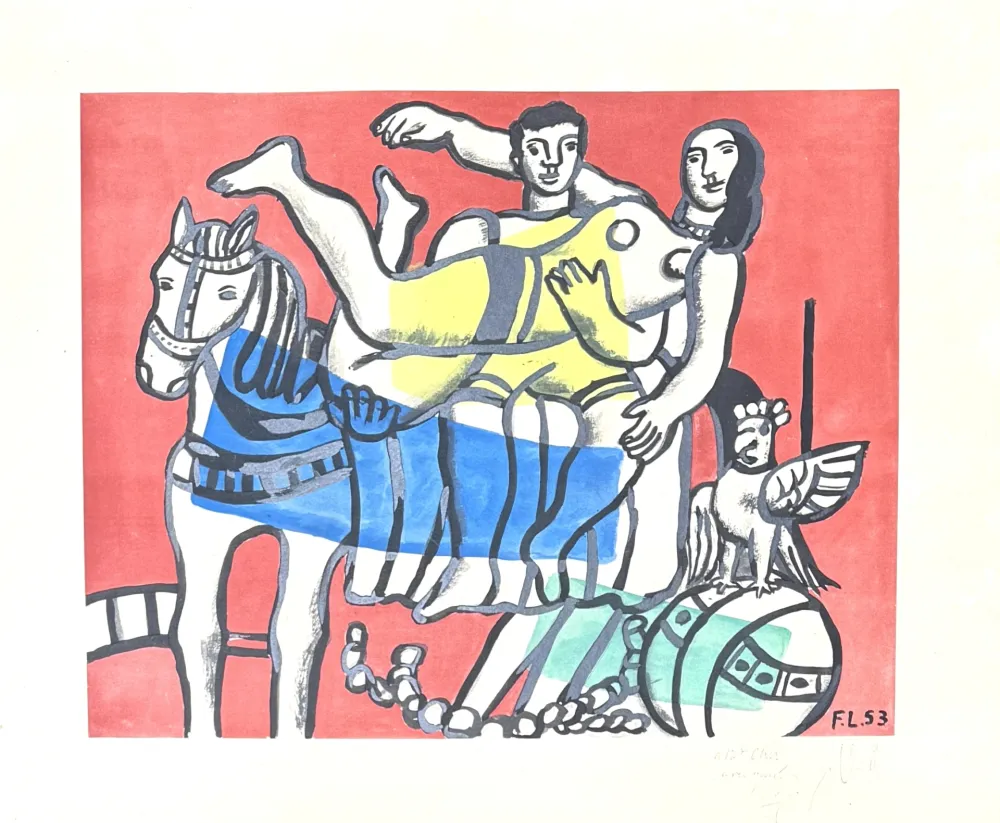 Litografia Leger - Fernand Léger(1881–1955) - The parade - Lithograph on paper - 1953